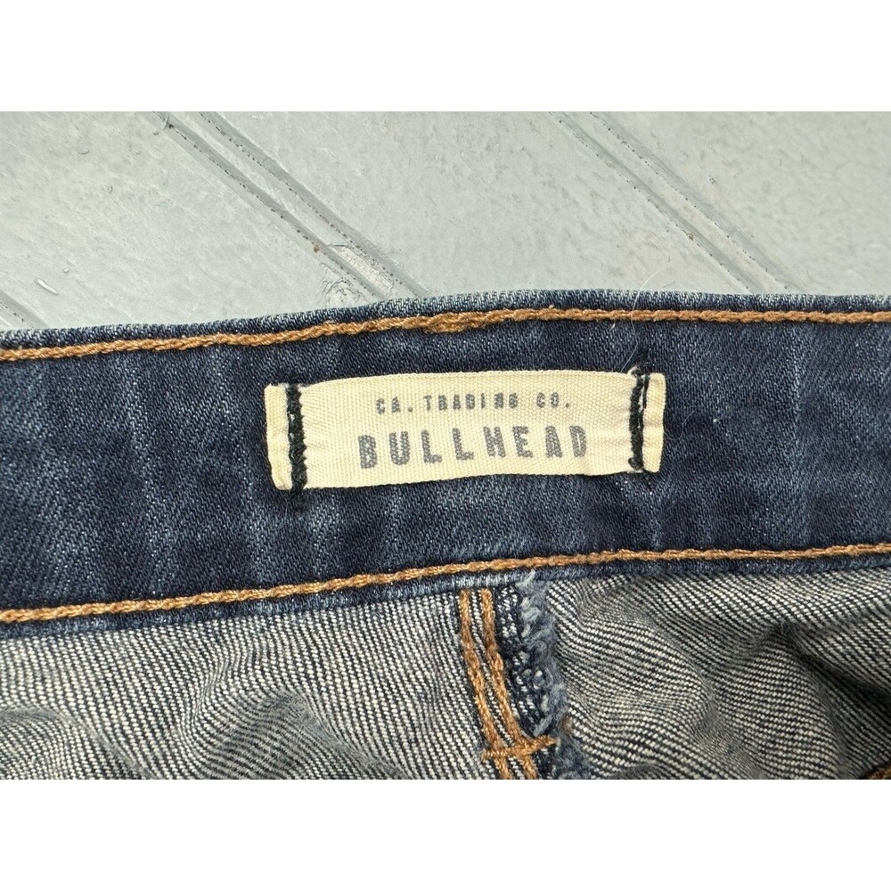 Bullhead Size 7 Long Womens Slim Bootcut Jeans Dark Wash Stretch Low Rise - Picture 2 of 4